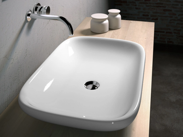 CLEAR - Countertop single ceramic washbasin by Olympia Ceramica - view 3